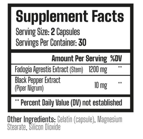 Fadogia Agrestis 600 mg - 60 capsule