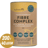 Fibre Complex Powder - BlackBerry Flavour /200 g, 40 doze/ Nutravita