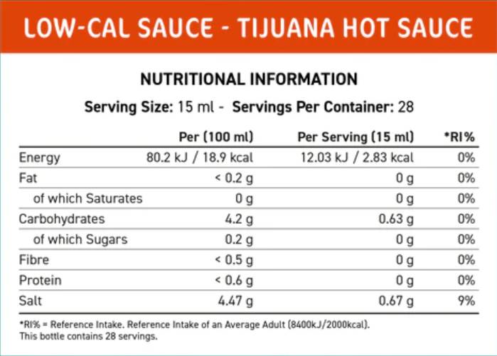 Fit Cuisine Sos Low Cal | Tijuana Hot - 425 ml