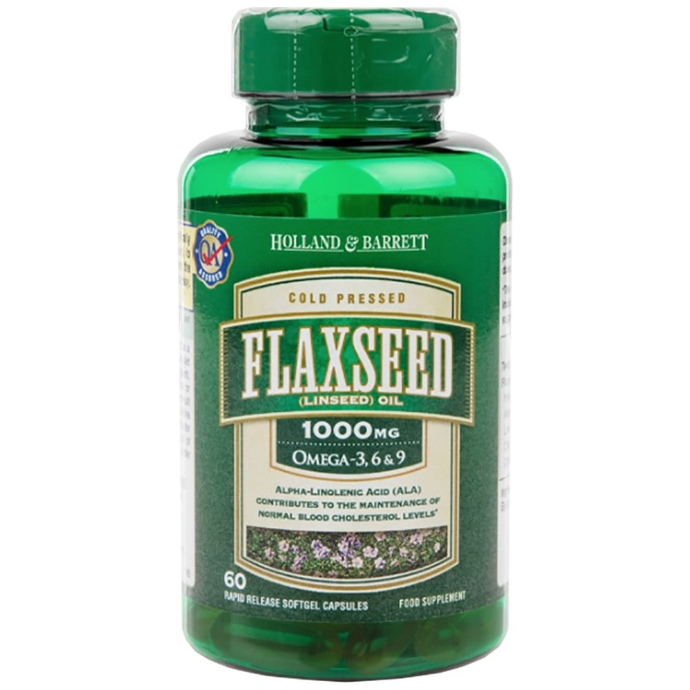Ulei din seminte de in 1000 mg / Omega 3-6-9 - 60 capsule de gel
