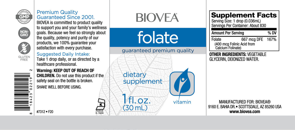 Picături lichide de folat / 30 ml