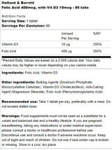 Acid folic 400 mcg | Cu Vit D3 10 mcg - 90 comprimate