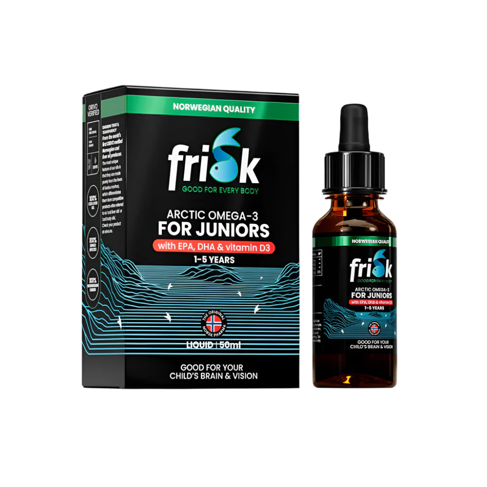 Arctic Kids – Omega-3 pentru copii – Pește sălbatic din Norvegia / Aroma de lămâie – 50 ml