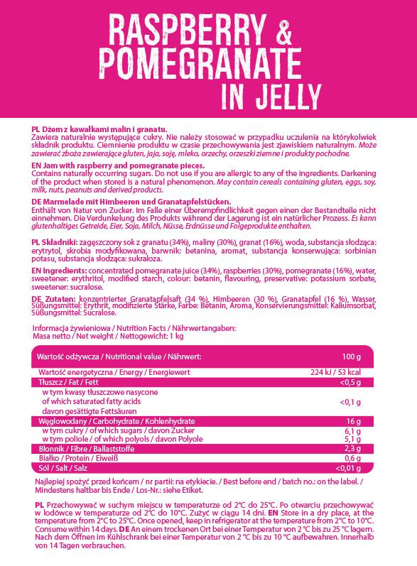 Frulove in Jelly | Zmeură și rodie - 1000 de grame
