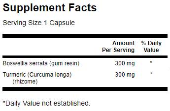 Boswellia cu spectru complet și curcumină - 60 capsule