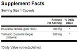 Boswellia cu spectru complet și curcumină - 60 capsule