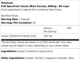Full Spectrum Cacao 400 mg 60 capsule