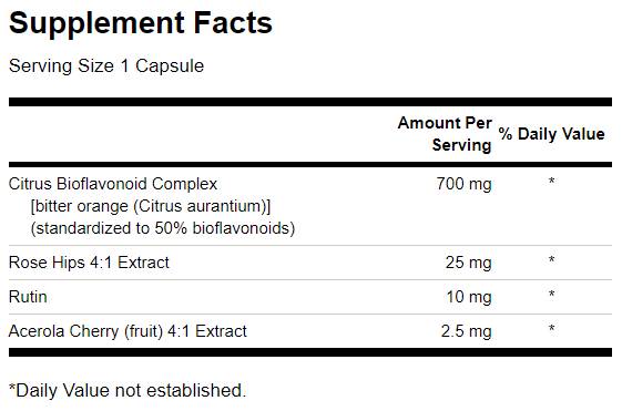 Complex de bioflavonoide de citrice cu spectru complet 250 de capsule