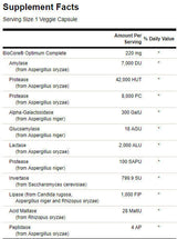 Enzime cu spectru complet BioCore Optimum Complete - 90 de capsule
