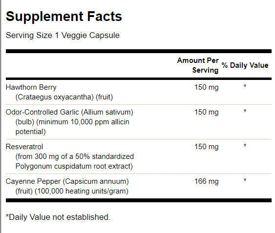 Full Spectrum Herbal Cardiovascular Care 616 mg - 30 capsule