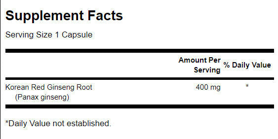 Full Spectrum Coreean Red Ginseng Root 400 mg - 90 capsule