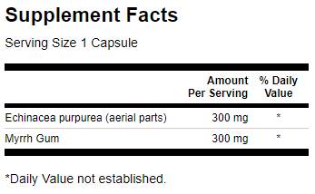 Echinacea cu spectru complet și gumă de smirnă 60 capsule