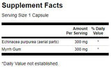Echinacea cu spectru complet și gumă de smirnă 60 capsule