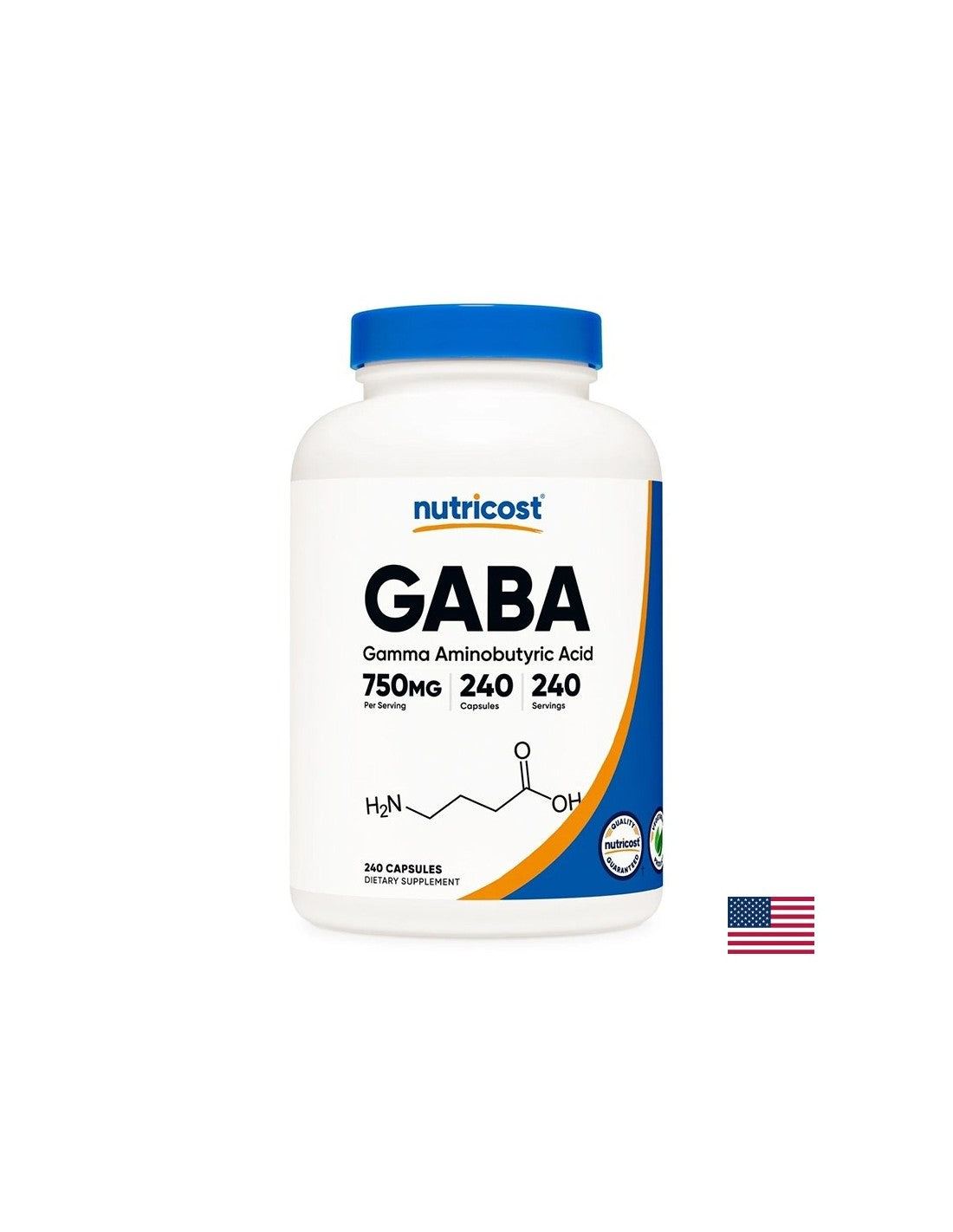 Stres și bună dispoziție - Acid gamma-aminobutiric (GABA), 750 mg x 240 capsule