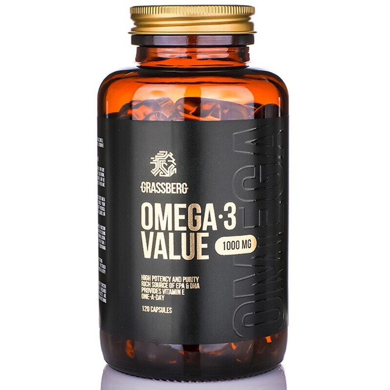 GRASSBERG Omega-3 Valoare 1000 mg 60 Capsule