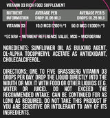 GRASSBERG Vitamina D3 Picaturi 400 UI 50 ml
