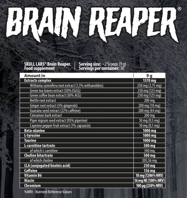 Brain Reaper | Arzător termogenic pre-antrenament - 270 grame