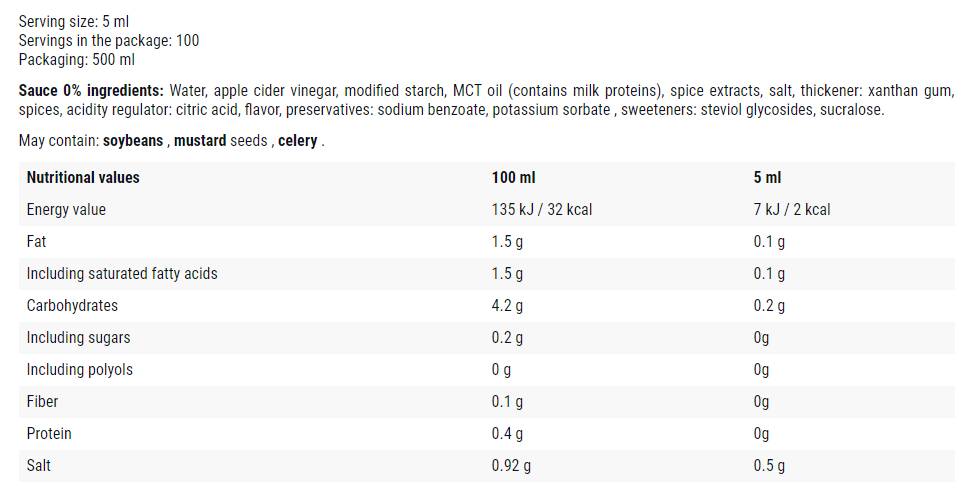 Usturoi Mayo cu Ierburi / Sos 0 Calorii - 500 ml