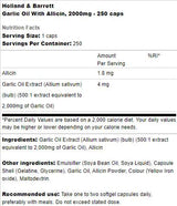 Ulei de usturoi cu alicina 2000 mg - 250 capsule