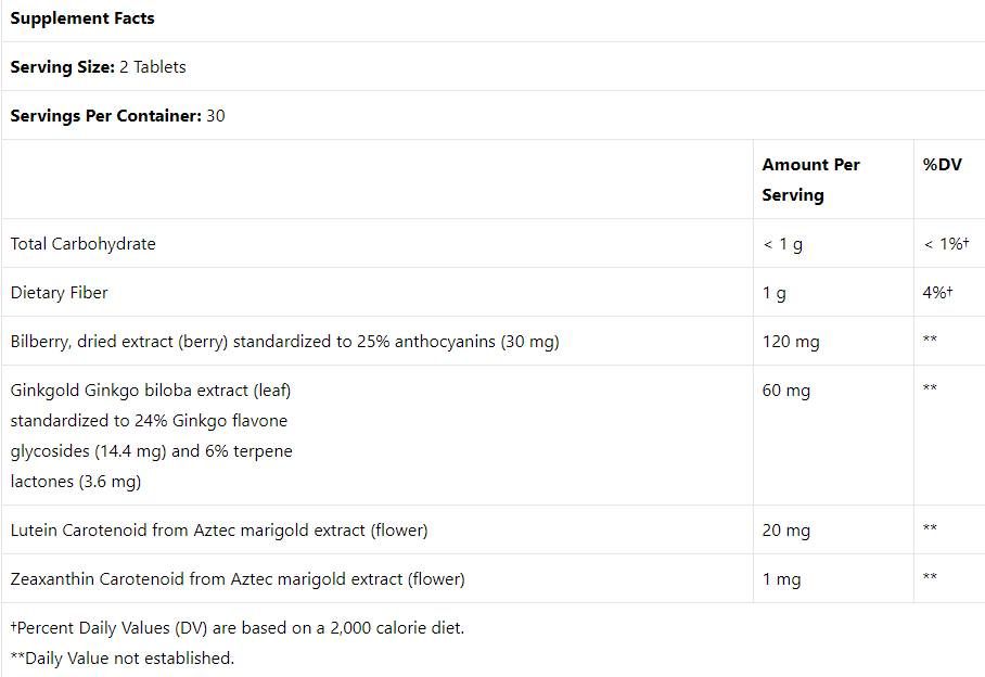 GinkGold Eyes 100 mg - 60 tablete
