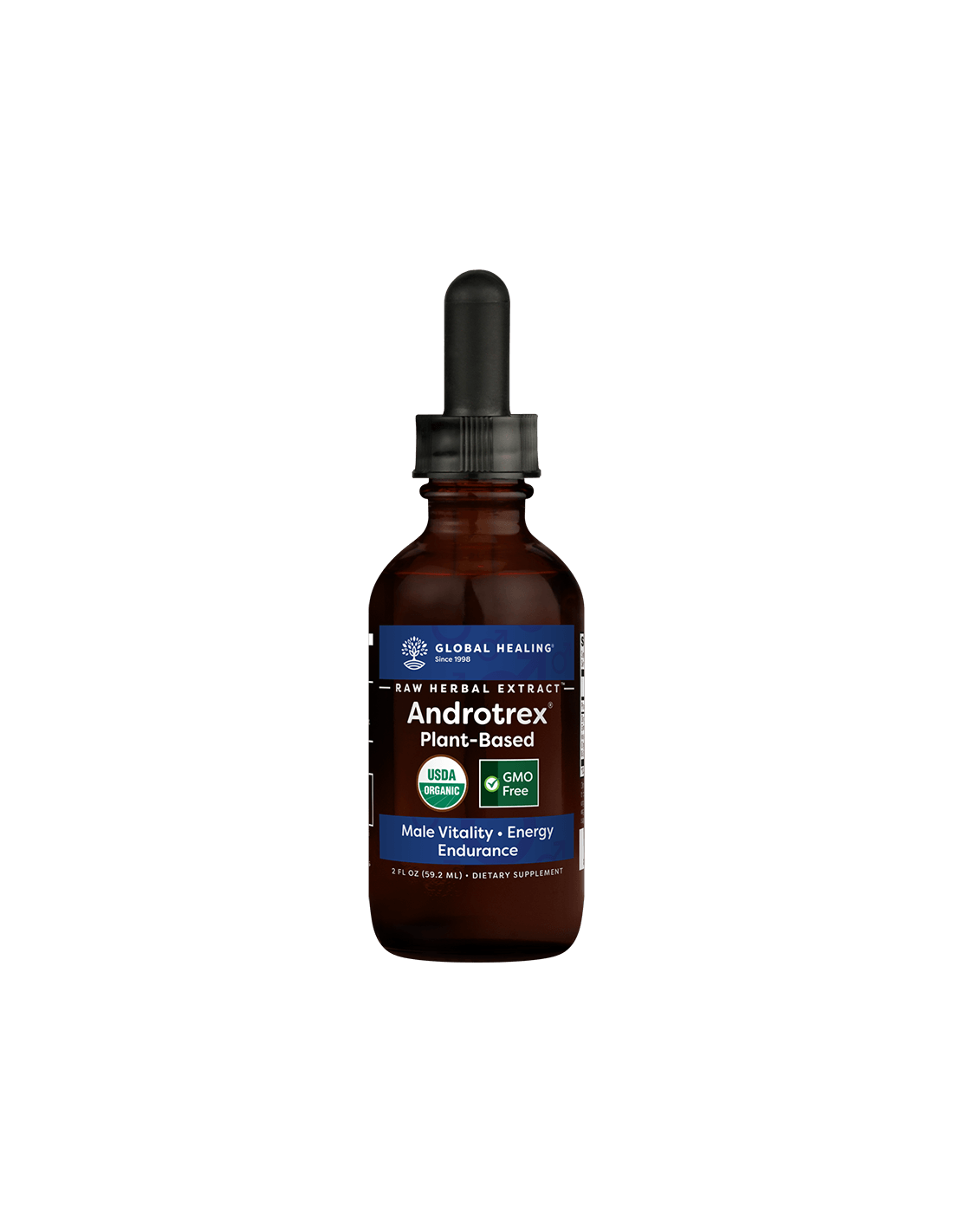 Androtrex® Raw Herbal Extract / Amestec de plante pentru echilibrul hormonal masculin, 59,2 ml Global Healing