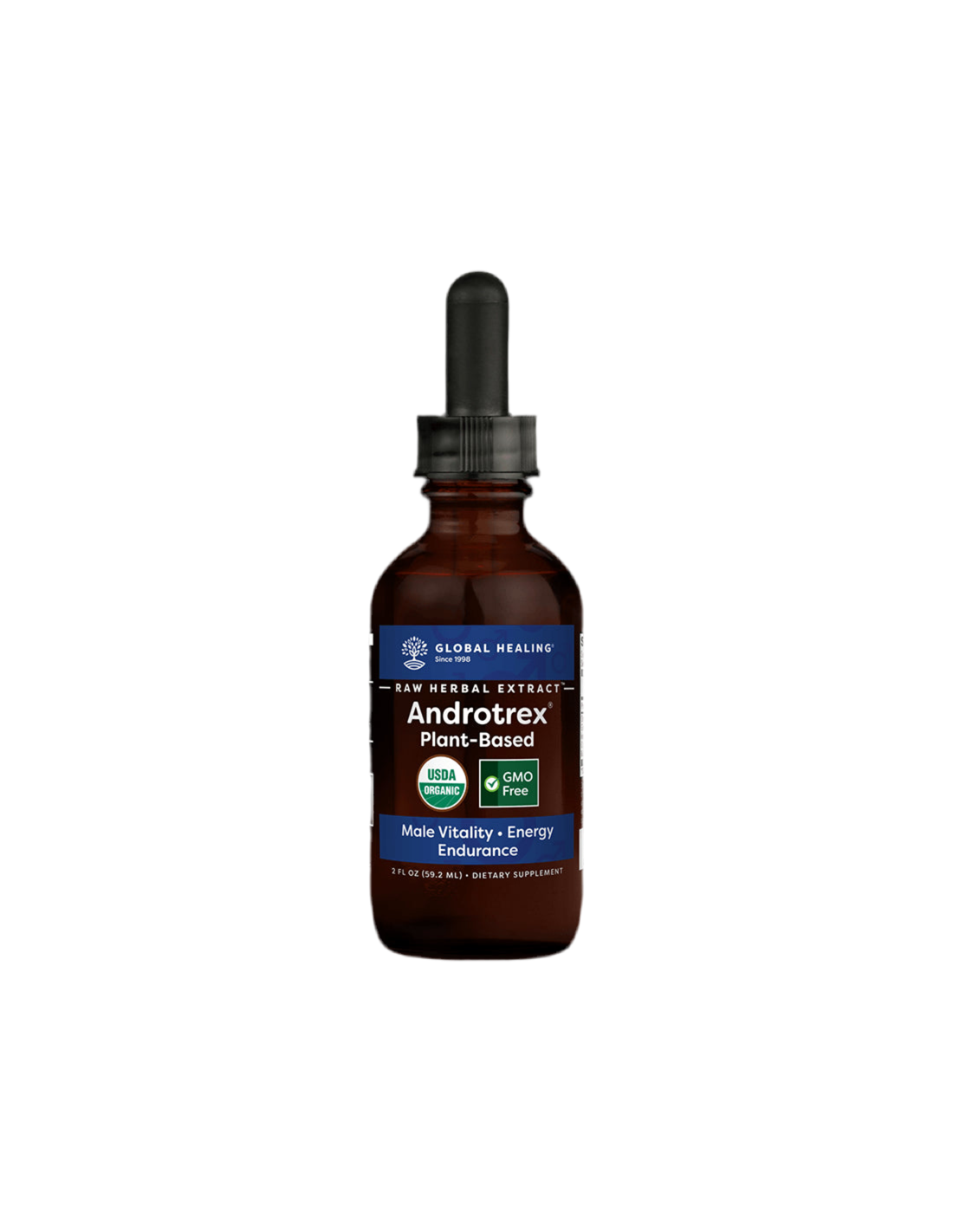 Androtrex® Raw Herbal Extract / Amestec de plante pentru echilibrul hormonal masculin, 59,2 ml Global Healing