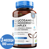 Glucozamină Condroitină /180 capsule, 90 zile/ cu turmeric, ghimbir și vitamina C Nutravita