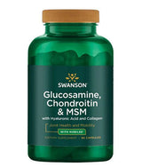 Glucozamină, condroitină și MSM cu acid hialuronic și colagen - 90 capsule