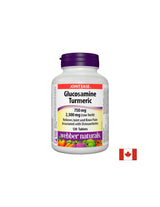 Glucozamină Turmeric - Sulfat de Glucozamină + Turmeric - Articulații sănătoase, 120 tablete Webber Naturals