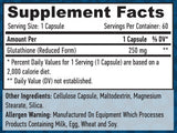 Glutation 250 mg. / 60 VCaps.