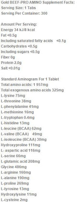 Gold Beef-Pro Amino Mega Tabs - 300 de tablete