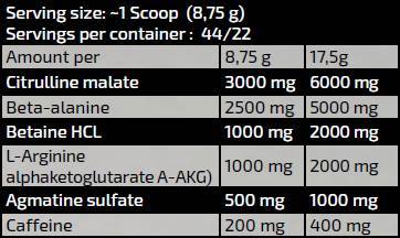 Gold Line / Maryland Muscle Machine / Probă înainte de antrenament - 17,5 grame