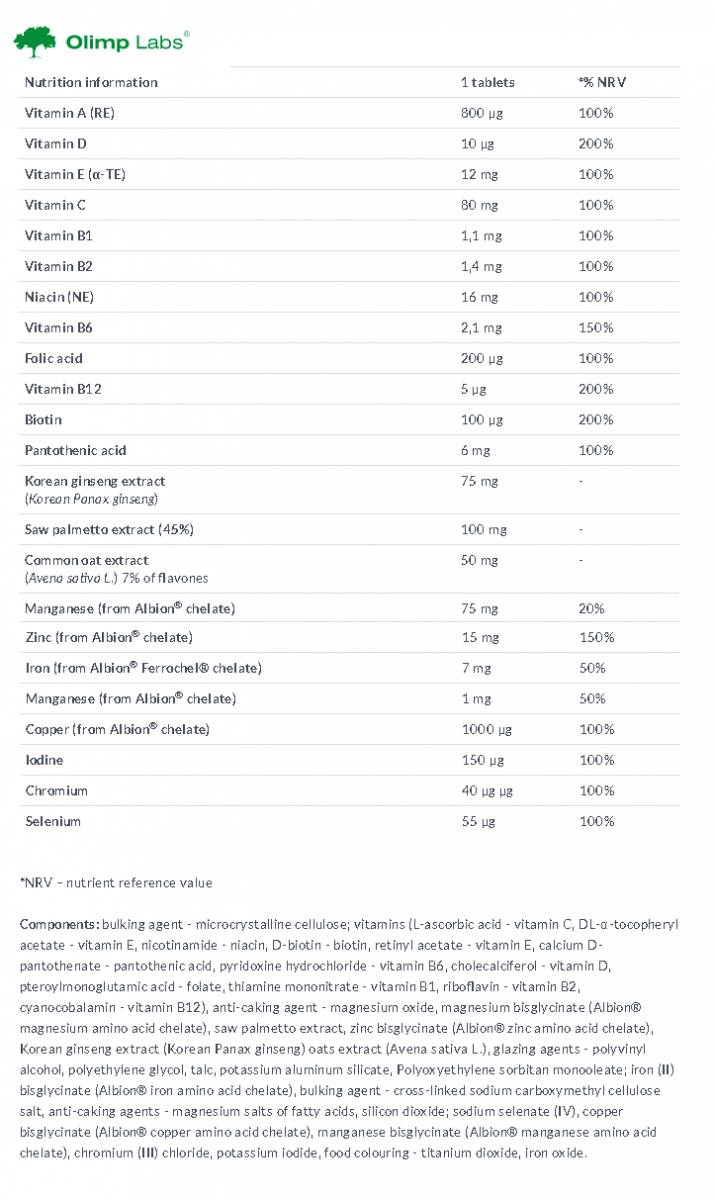 Gold Vit pentru bărbați - 30 tablete