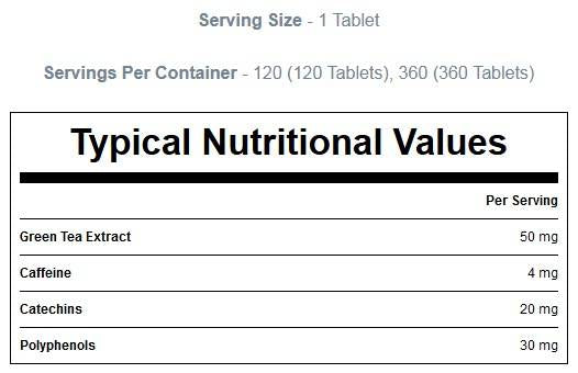 Extract de ceai verde 120 tablete