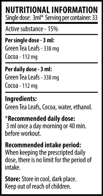 Ceai verde cu cacao - 100 ml