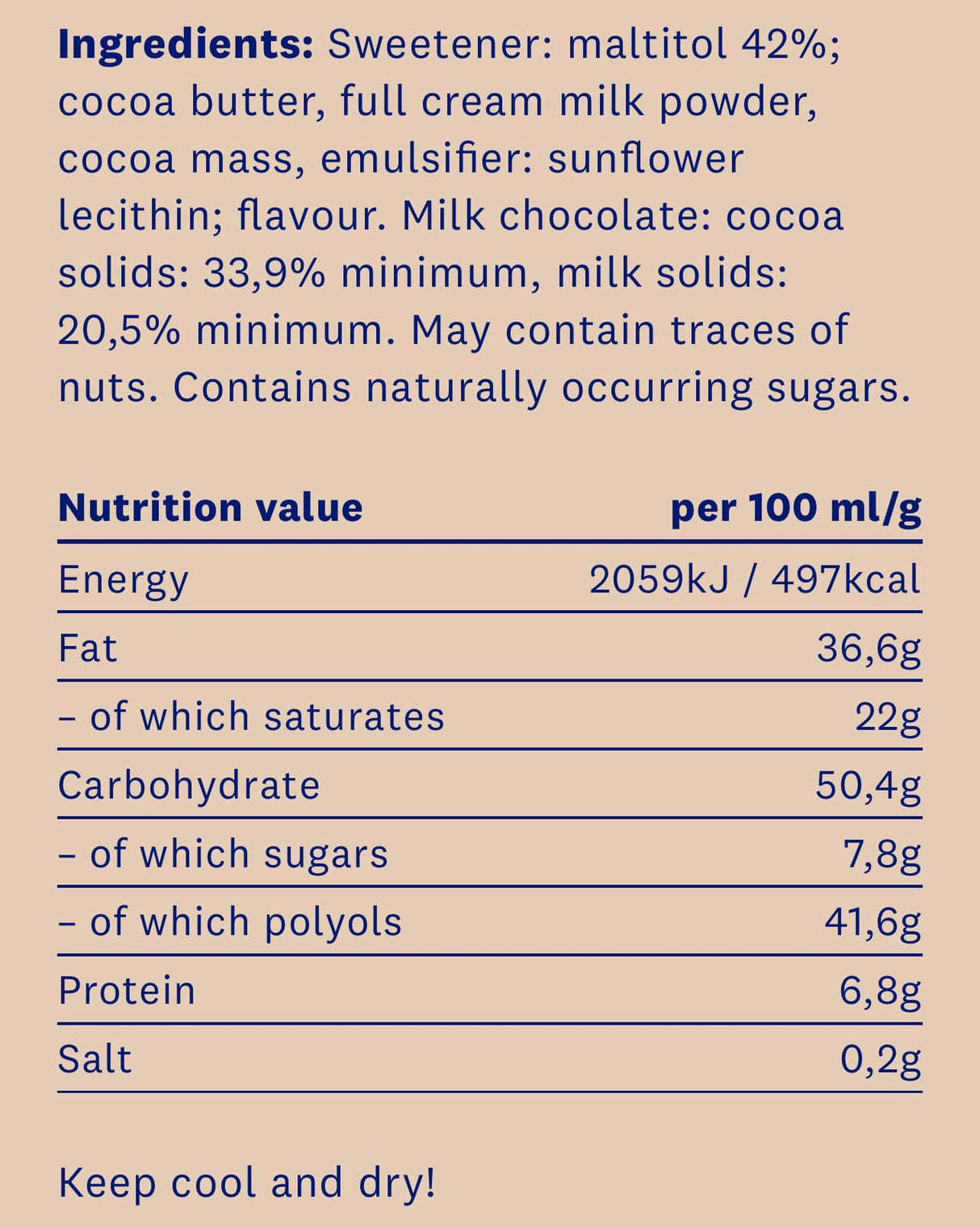 Ciocolata cu lapte HealthyCo 100 de grame - fara zahar adaugat si fara ulei de palmier