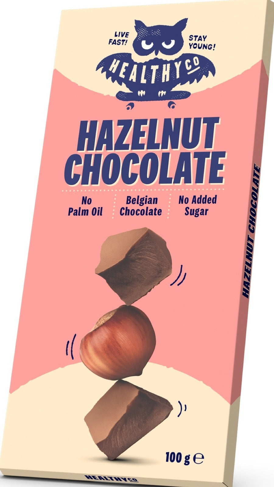 Ciocolata HealthyCo cu alune 100 grame - fara zahar adaugat si fara ulei de palmier