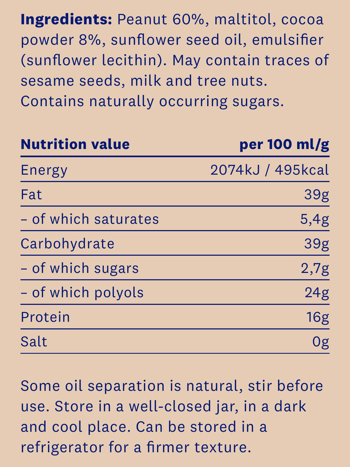 HealthyCo unt de arahide ciocolata 350g.