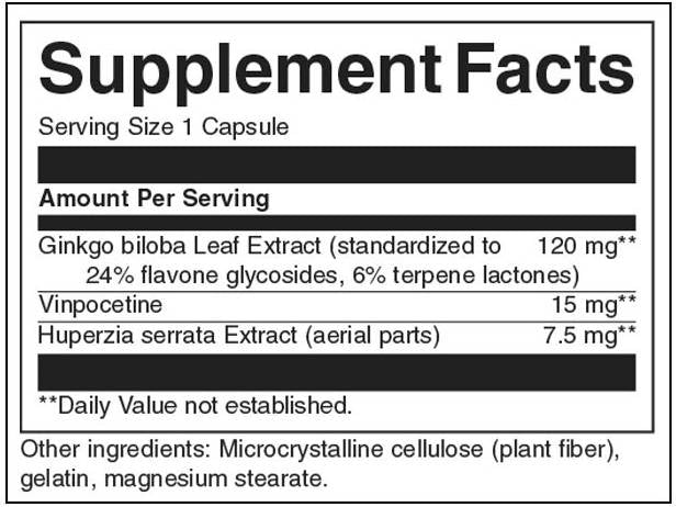 Complex de memorie cu extract de plante 142,5 mg - 60 capsule