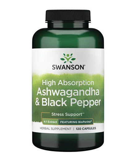 Ashwagandha cu absorbție ridicată și piper negru | Conținând BioPerine - 120 de capsule