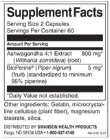 Ashwagandha cu absorbție ridicată și piper negru | Conținând BioPerine - 120 de capsule