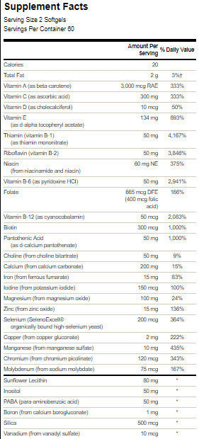 Gel moale de înaltă potență Multi - 120 capsule de gel
