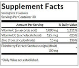 Apărare imunitară supremă de înaltă potență cu C, D, zinc și fructe de soc - 60 capsule