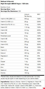 ABC-Z Vegan de înaltă rezistență - 120 de tablete