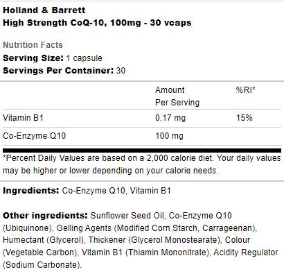 High Strength CoQ-10 100 mg - 30 capsule