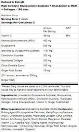 Sulfat de glucozamină de înaltă rezistență | Cu condroitină, MSM și colagen - 180 de tablete