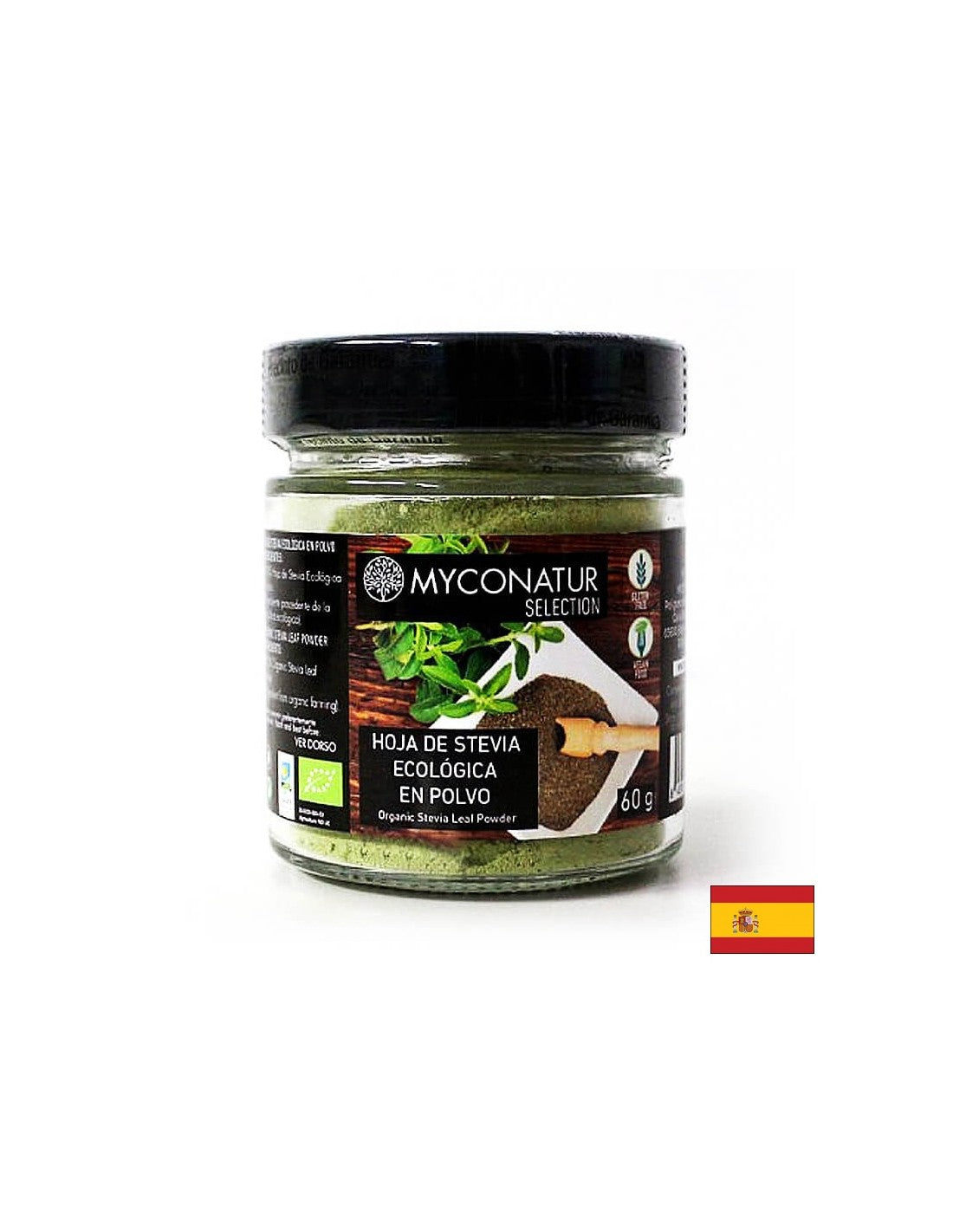 Hoja de stevia, Bio - Frunze de stevie bio (pulbere), 60 g Myconatur