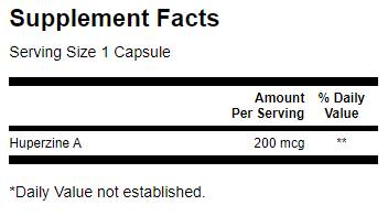 Huperzină A 200 mcg - 30 capsule