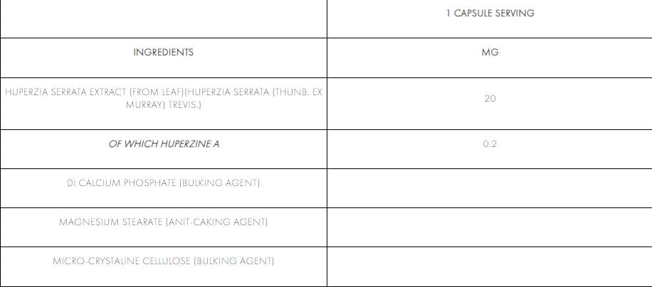 Huperzină A 200 mcg 60 comprimate