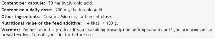 Acid hialuronic 50 mg - 60 capsule